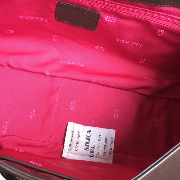 New Escada brown leather handbag handmade in Italy - Picture 7 of 16